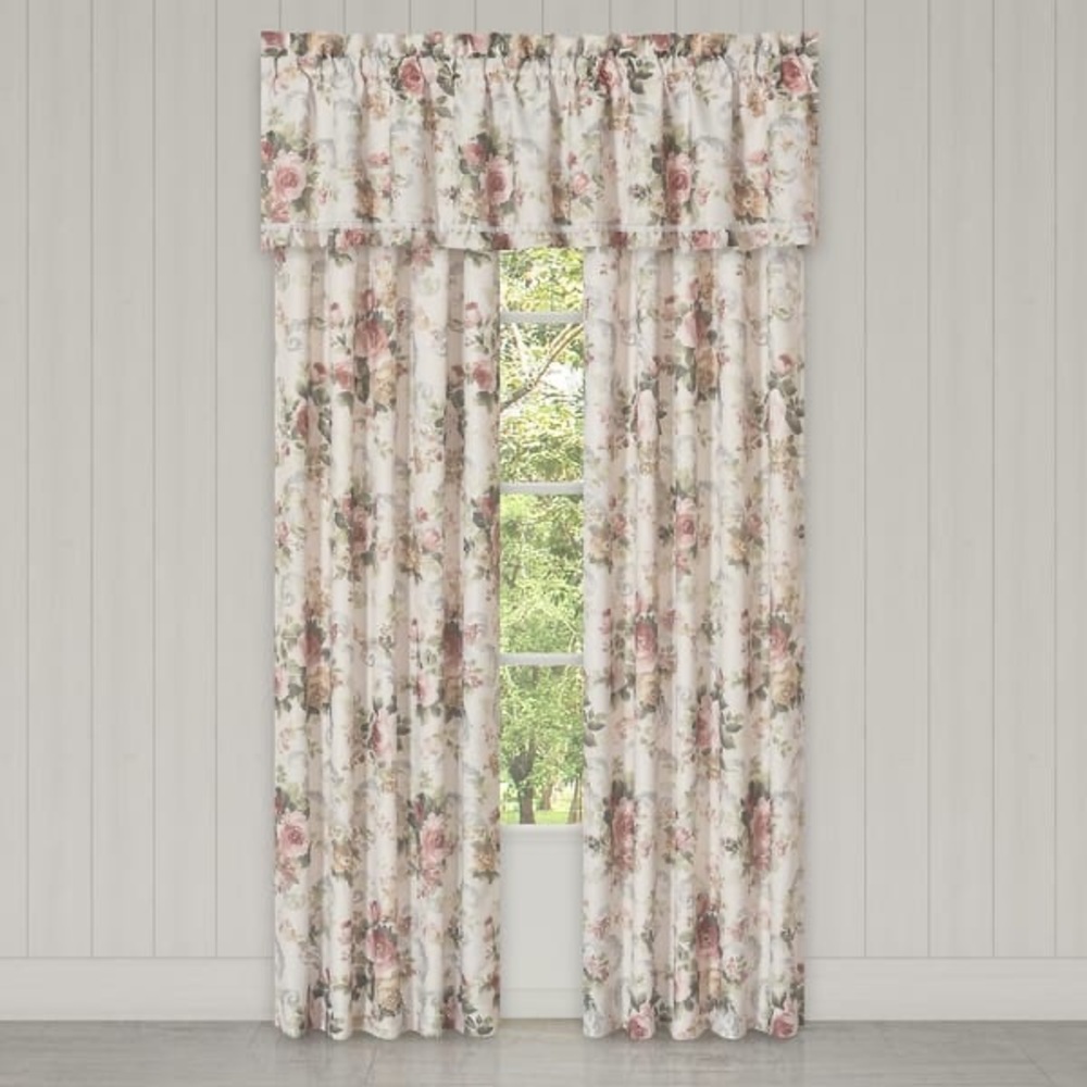 Royal Court Chablis 84" x 41" Window Panel Pair in Rose Gold NWT